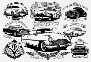 classic car tattoo idea