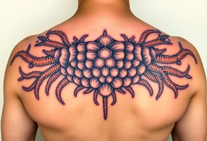 Sea life honey comb tattoo idea