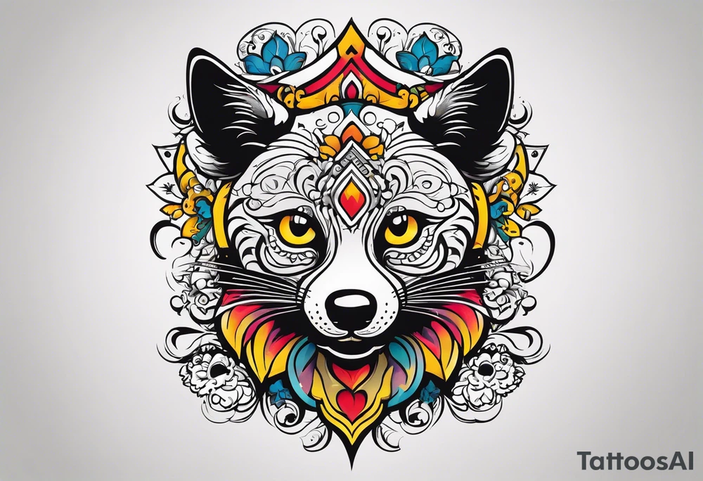 Пластилиновая мышка сидит и ест скитлз tattoo idea