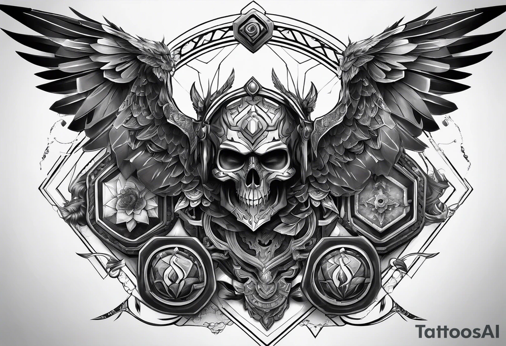hexagon valkyrie tattoo idea