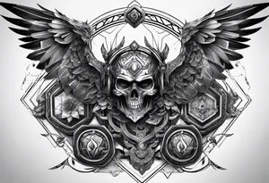 hexagon valkyrie tattoo idea