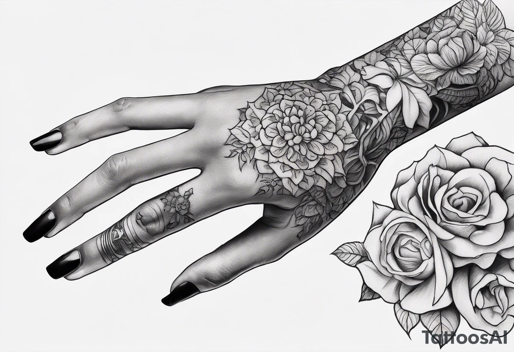 Woman’s hand and skeleton hand with pinky fingers interlaced tattoo idea