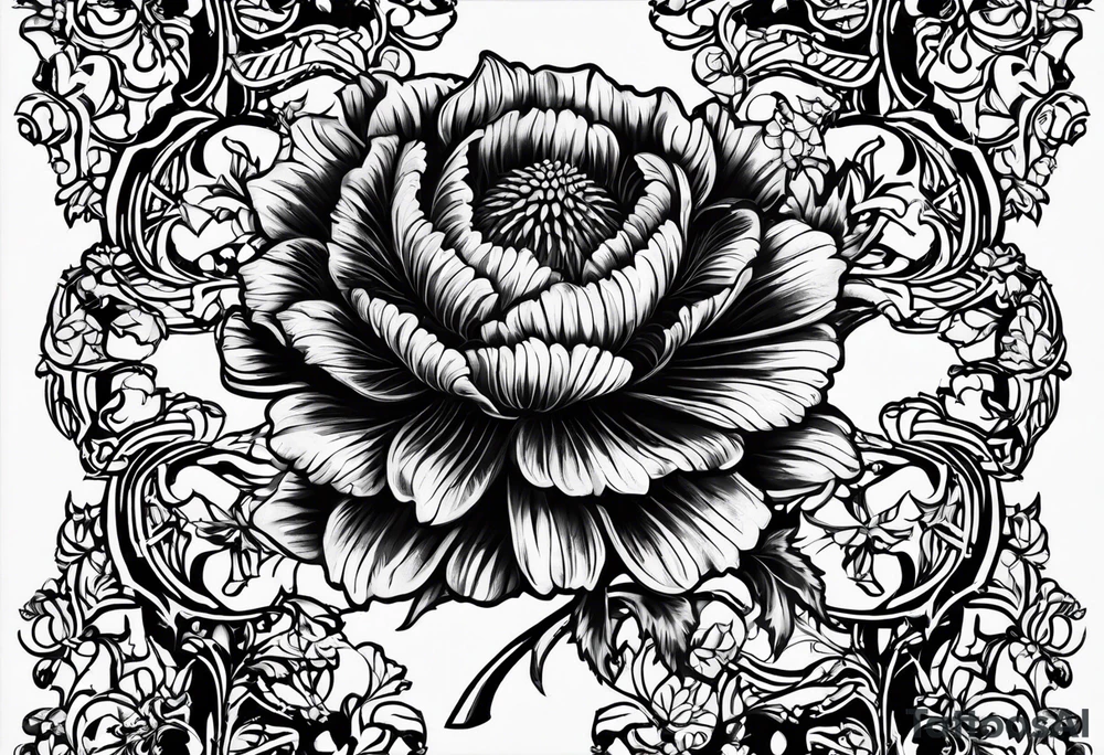 Scottish thistle, 4 leaf clover, Tudor rose tattoo idea
