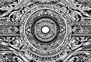 arm sleeve Polynesian tattoo idea
