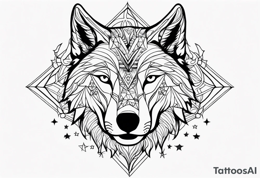 wolf stars tattoo idea