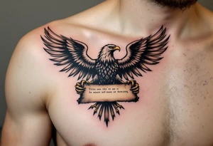 Silesian Eagle with an Old Scroll – The eagle gripping an ancient parchment with Silesian historical writings, the edges of the scroll slightly burnt, giving it an aged and mystical appearance. tattoo idea