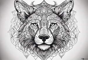Geometric animal tattoo idea