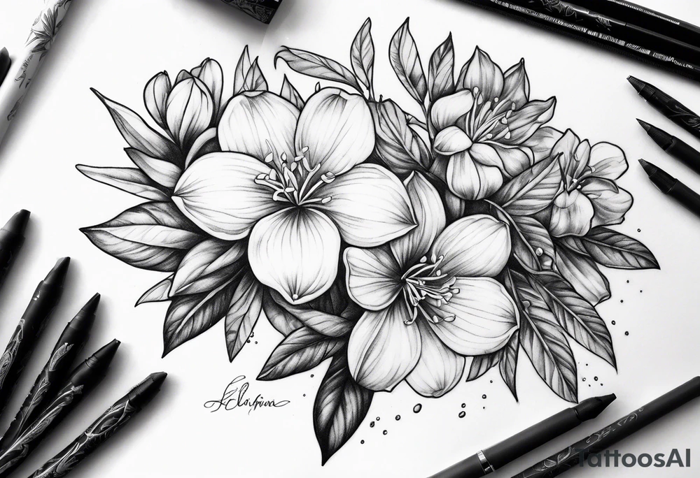 Night flowering jasmine tattoo idea