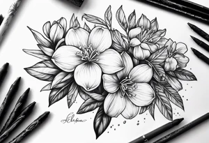 Night flowering jasmine tattoo idea