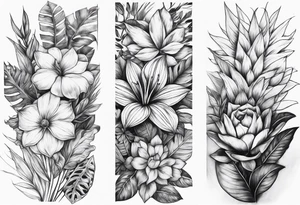 Plant sleeve tattoo idea