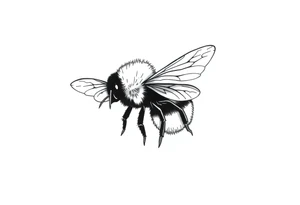 Cute bumblebee tattoo idea