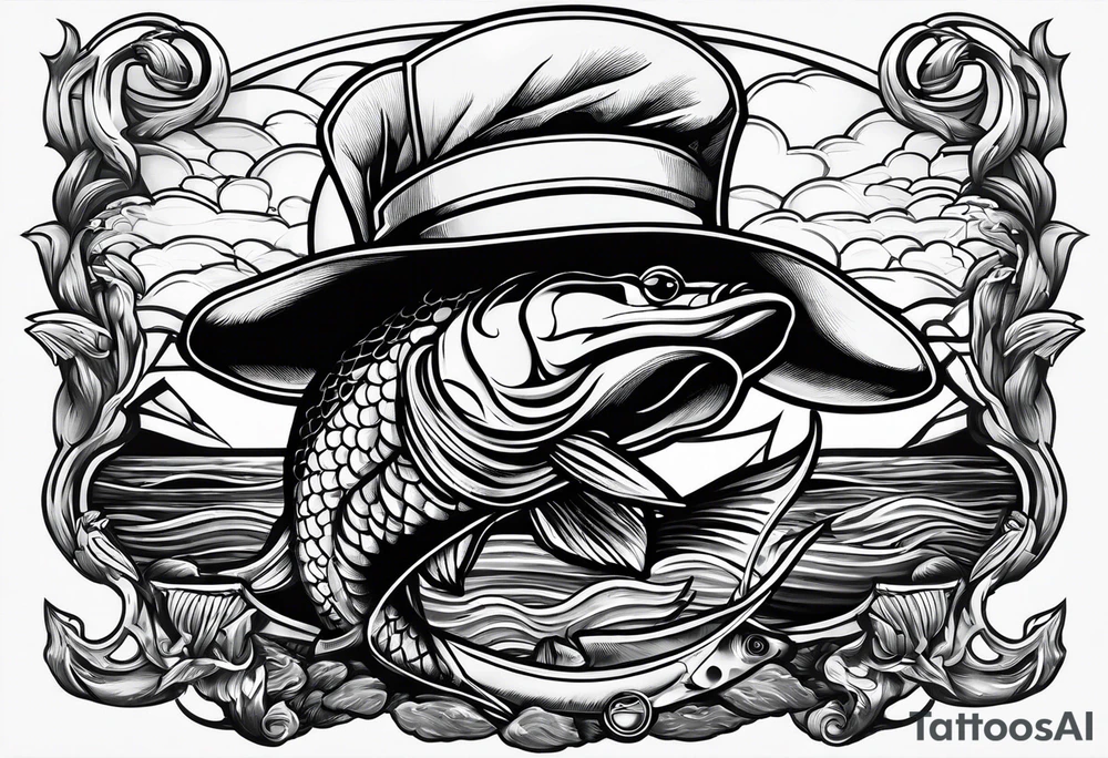 Beer Friend Memorial Fishing Marines tattoo idea