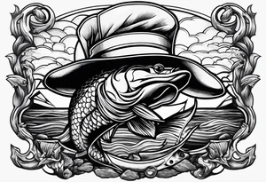 Beer Friend Memorial Fishing Marines tattoo idea
