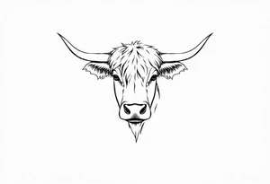 highland cow tattoo idea