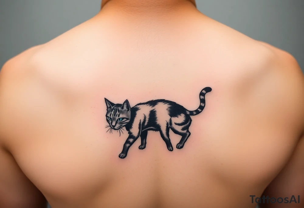 black cat tattoo idea