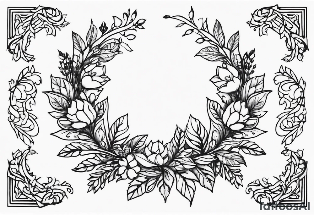 wreath tattoo idea