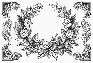 wreath tattoo idea