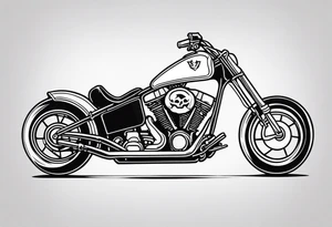 Chopper skull tattoo idea