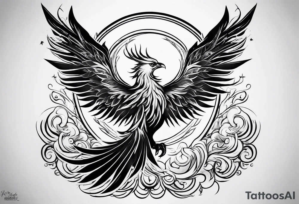 Phoenix rising tattoo idea