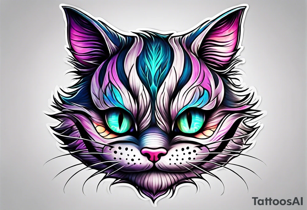 cheshire cat body tattoo idea