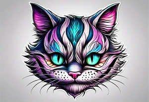cheshire cat body tattoo idea