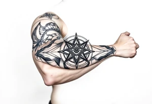 Geometry with ethernity symbol tattoo idea