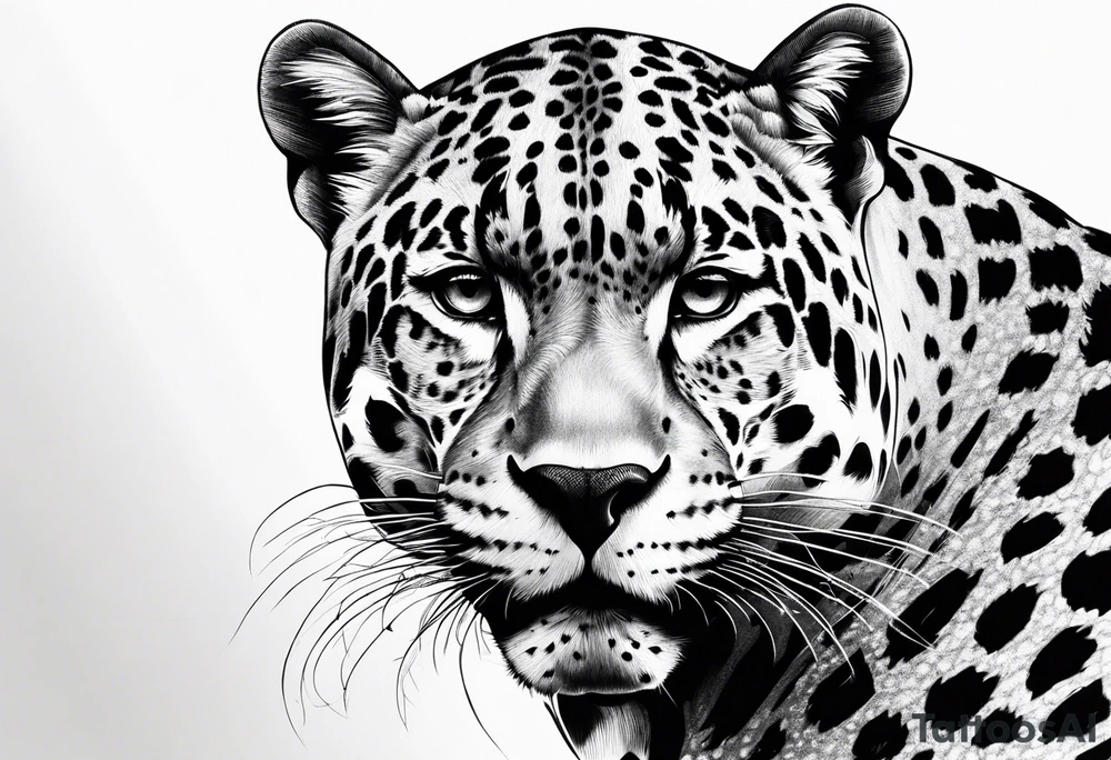 Jaguar head tattoo idea