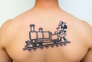 Mickey and Minnie's Runaway Railroad ride tattoo idea
