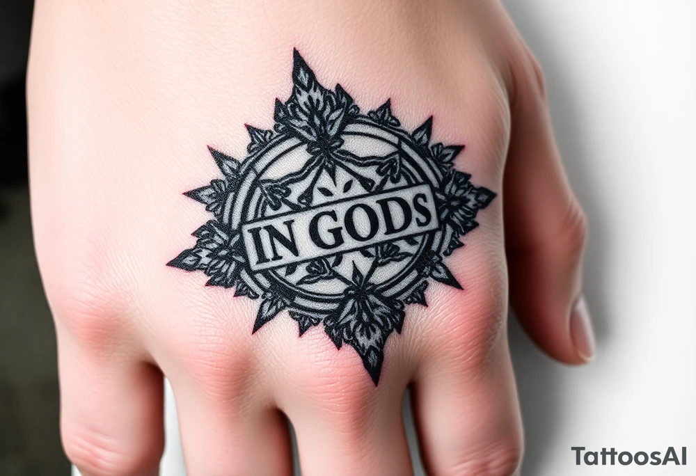 "In God's Hand" tattoo idea