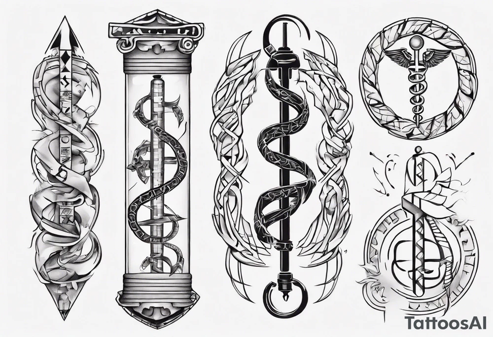 asclepius type 1 diabetes tattoo idea