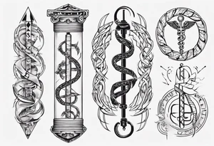 asclepius type 1 diabetes tattoo idea