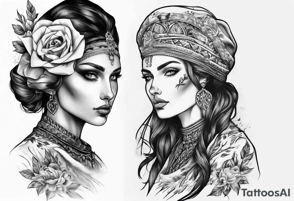 Beautiful Ukrainian Woman Forward tattoo idea