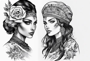 Beautiful Ukrainian Woman Forward tattoo idea