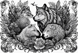 animals in the forest tattoo idea