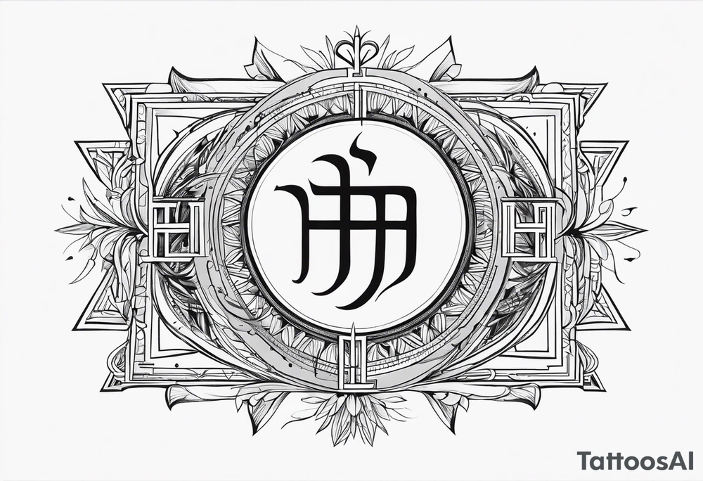 christian hebrew, minimalist tattoo idea