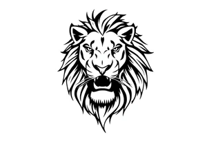 powerful lion tattoo idea