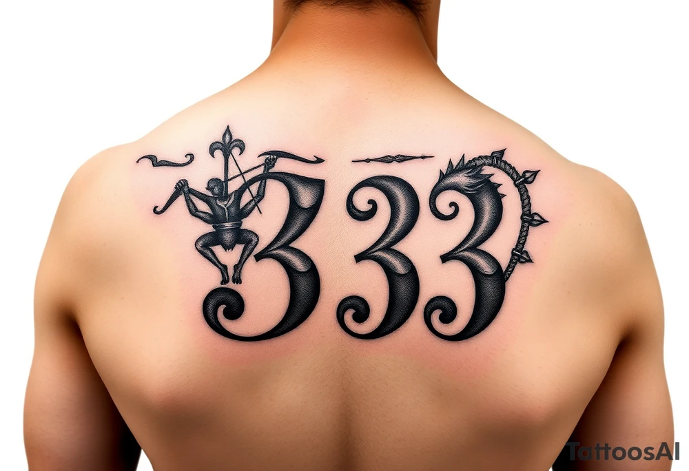 Numbers 333 one is a sagittarius and one a virgo tattoo idea