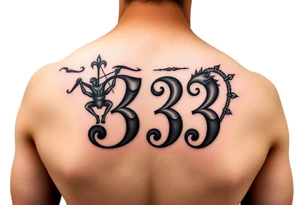 Numbers 333 one is a sagittarius and one a virgo tattoo idea