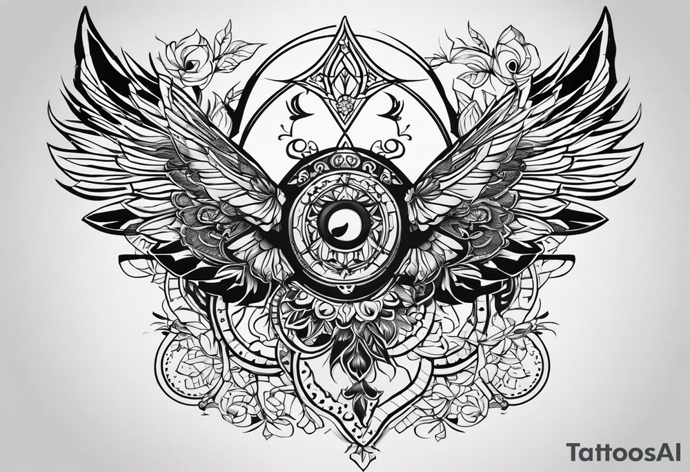 Тату стиле фар край 3 с логотипами игр tattoo idea