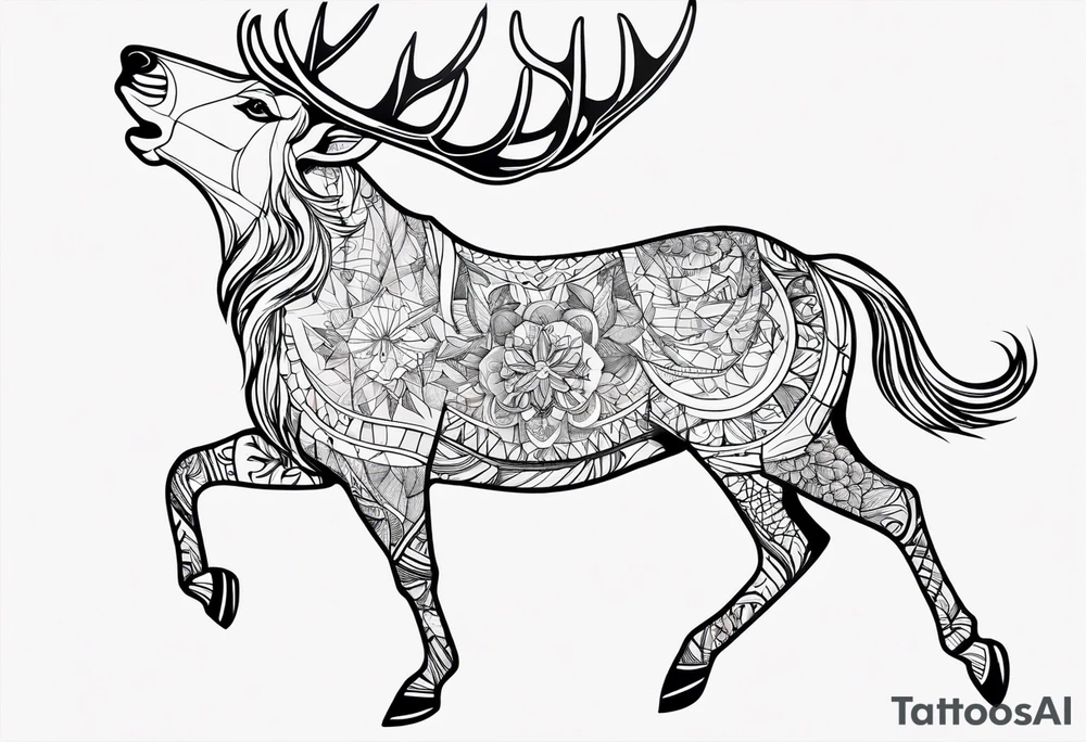 etoile constellation chevreuil tattoo idea