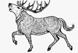 etoile constellation chevreuil tattoo idea