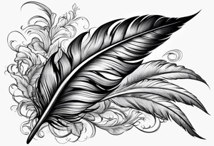 A feather pen from colonial time tattoo idea