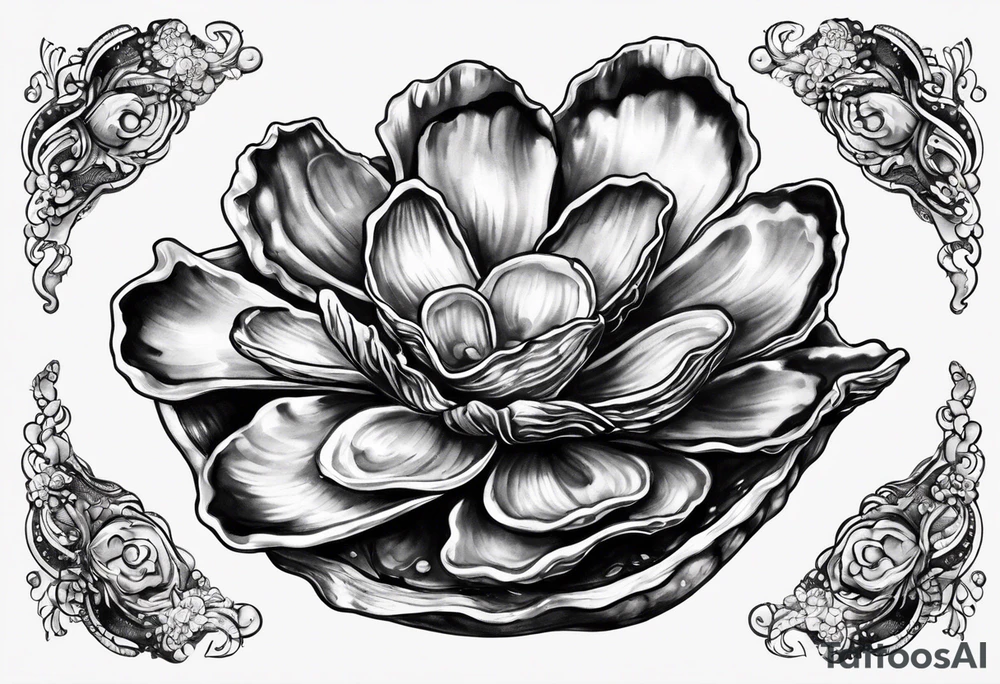 One small  Pretty oyster tattoo idea