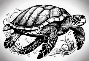 Leg tattoo
Sea turtle
Underwater tattoo idea