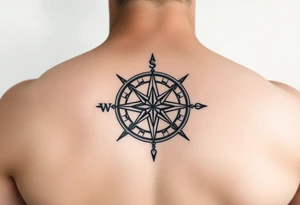Compass rose tattoo idea