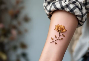 golden flower from tangled the disney movie tattoo idea