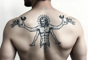 vitruvian man tattoo idea