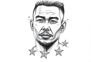 last Namr Obando with stars tattoo idea