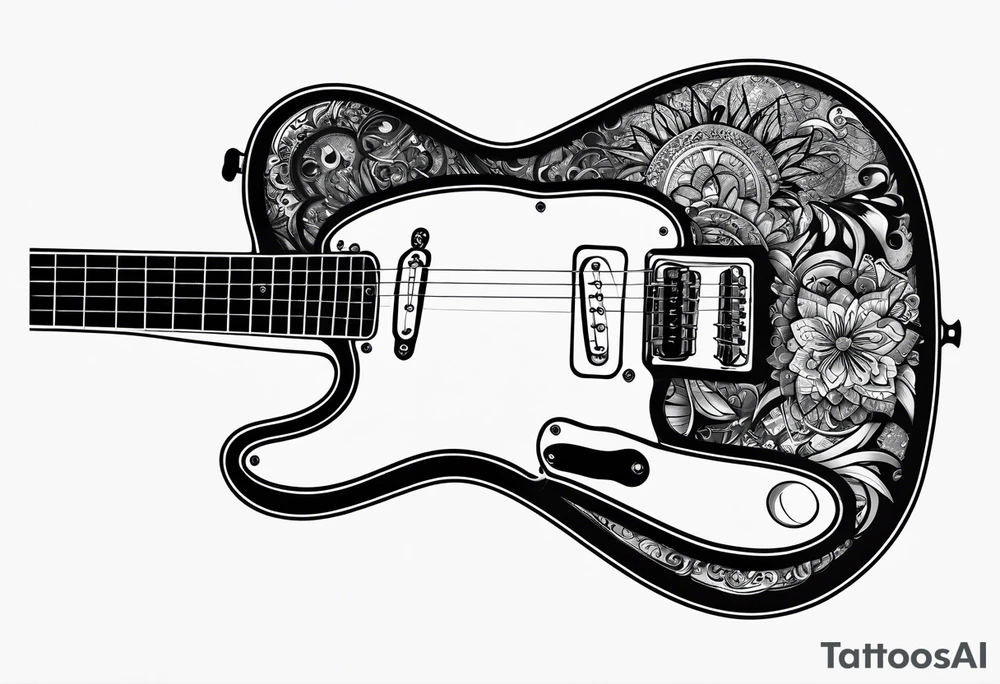 Broken Electric Guitar Telecaster broken tattoo idea