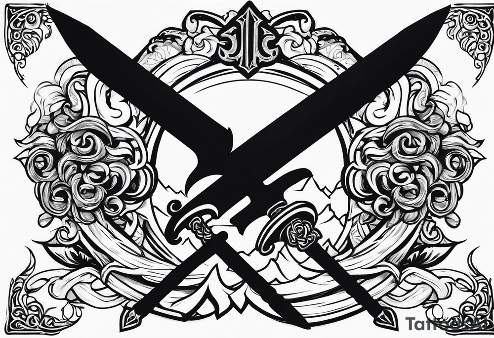Valhalla chains dark cloud
 sword tattoo idea
